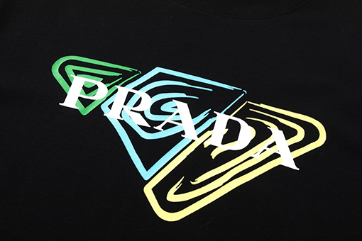 プラダ カップル純綿プリント半袖Tシャツ