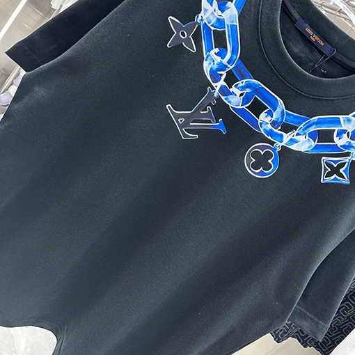 ルイヴィトン 個性的なプリント早春の新しい半袖tシャツ