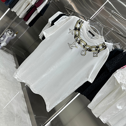 ルイヴィトン 個性的なプリント早春の新しい半袖tシャツ