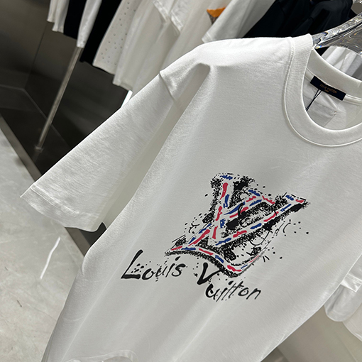 ルイヴィトン 男女兼用 個性なプリント半袖シャツ