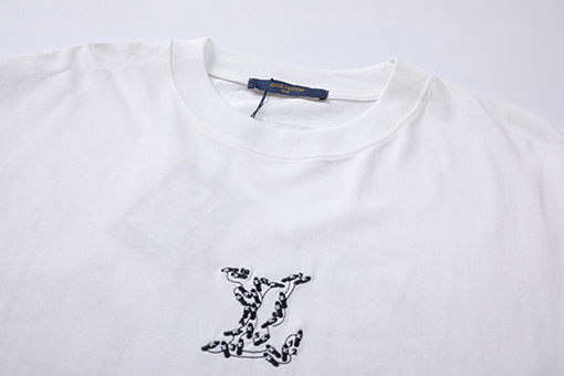 ルイヴィトン コットンラウンドネック半袖Tシャツ