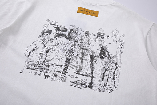 ルイヴィトン コットンラウンドネック半袖Tシャツ