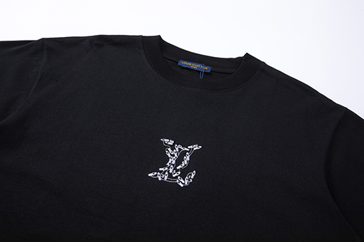 ルイヴィトン コットンラウンドネック半袖Tシャツ