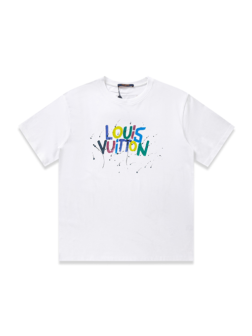 ルイヴィトン 新しい手描きの落書き半袖Tシャツ