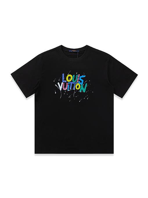 ルイヴィトン 新しい手描きの落書き半袖Tシャツ