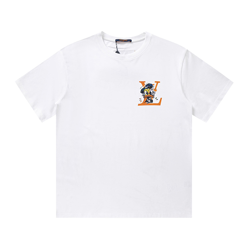 ルイヴィトン 水絵落書きドナルドダックプリント半袖tシャツ