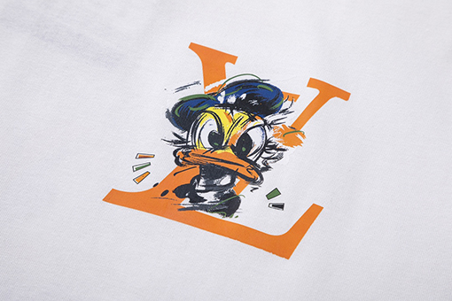 ルイヴィトン 水絵落書きドナルドダックプリント半袖tシャツ