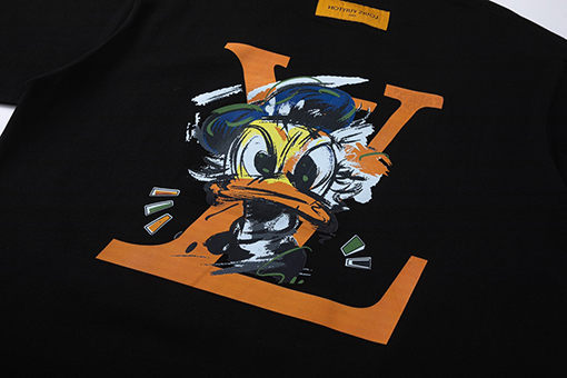 ルイヴィトン 水絵落書きドナルドダックプリント半袖tシャツ