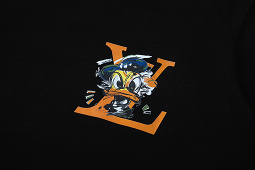 ルイヴィトン 水絵落書きドナルドダックプリント半袖tシャツ