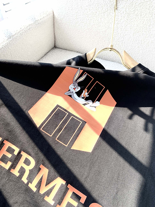 エルメス 24新商品 プリント 半袖Tシャツ