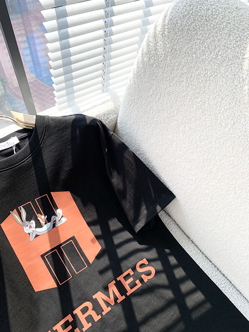 エルメス 24新商品 プリント 半袖Tシャツ
