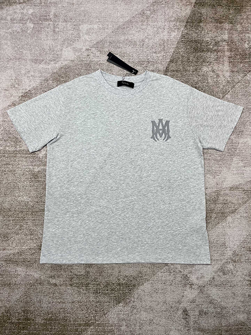 アミリ コットン新しいラウンドネック半袖Tシャツ
