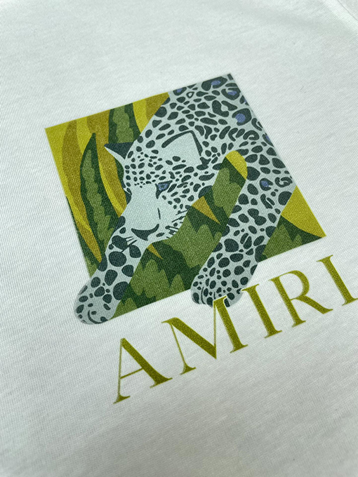 アミリ 新しいラウンドネックファッション半袖シャツ