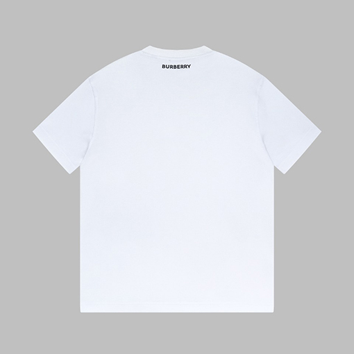 バーバリー 新しい胸元のチェック柄半袖Tシャツ