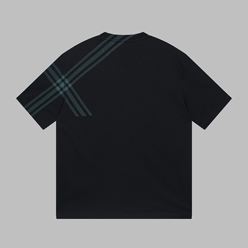 バーバリー 年賀シリーズチェック柄袖コットン半袖Tシャツ