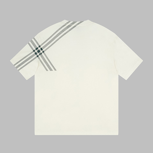 バーバリー 年賀シリーズチェック柄袖コットン半袖Tシャツ