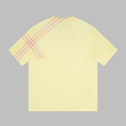 バーバリー 年賀シリーズチェック柄袖コットン半袖Tシャツ