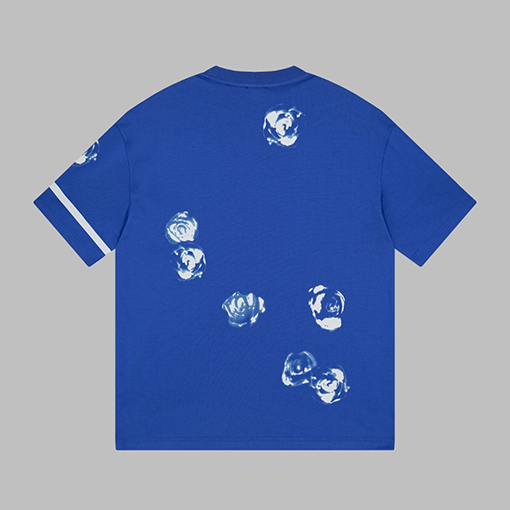 バーバリーコピー 新作ローズプリント半袖Tシャツ