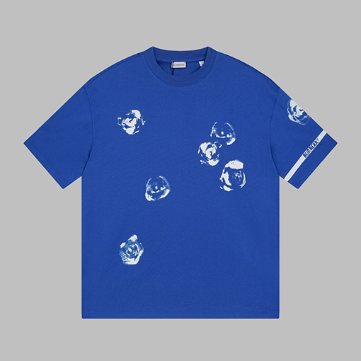 バーバリーコピー 新作ローズプリント半袖Tシャツ