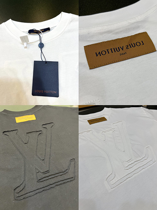 ルイヴィトン Lvバックパッチ刺繍半袖Tシャツ