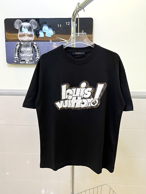 ルイヴィトン フロントレザー半袖Tシャツ