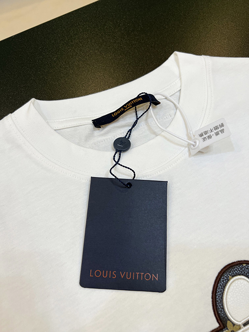 ルイヴィトン フロントレザー半袖Tシャツ