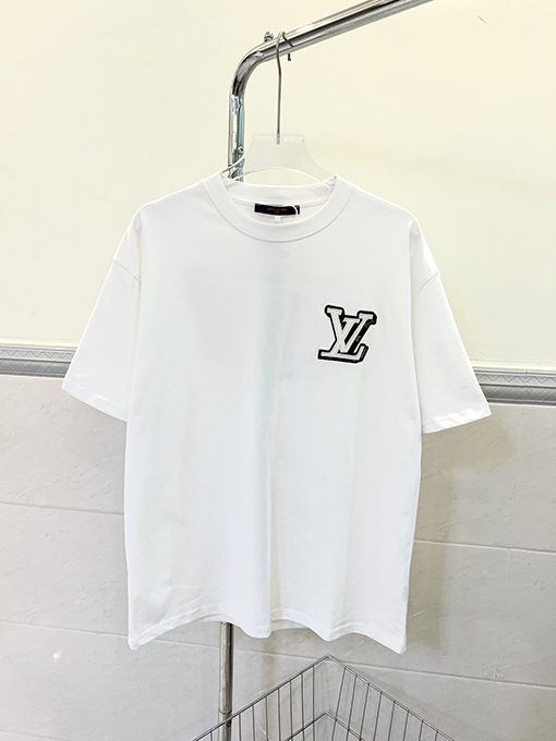 ルイヴィトン コットンレザー半袖Tシャツ