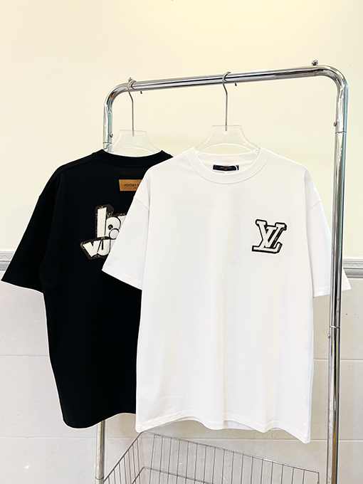 ルイヴィトン コットンレザー半袖Tシャツ