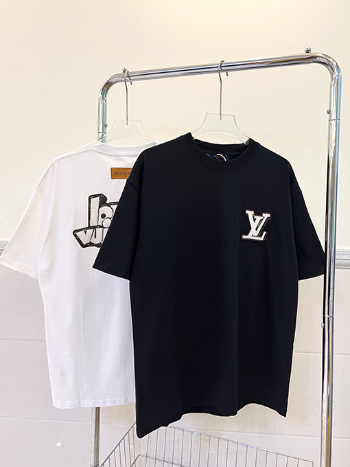 ルイヴィトン コットンレザー半袖Tシャツ