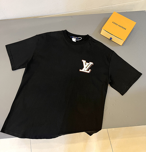 ルイヴィトン コットンレザー半袖Tシャツ
