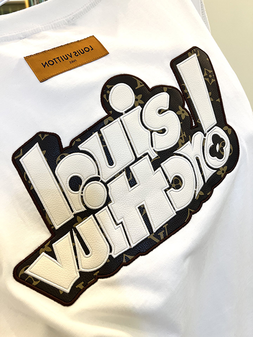 ルイヴィトン コットンレザー半袖Tシャツ
