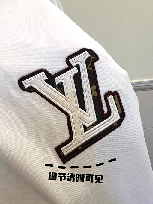 ルイヴィトン コットンレザー半袖Tシャツ