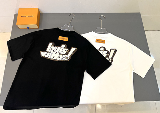 ルイヴィトン コットンレザー半袖Tシャツ