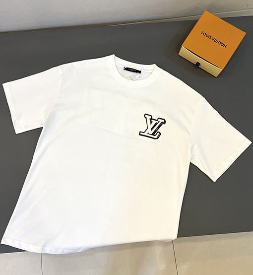 ルイヴィトン コットンレザー半袖Tシャツ