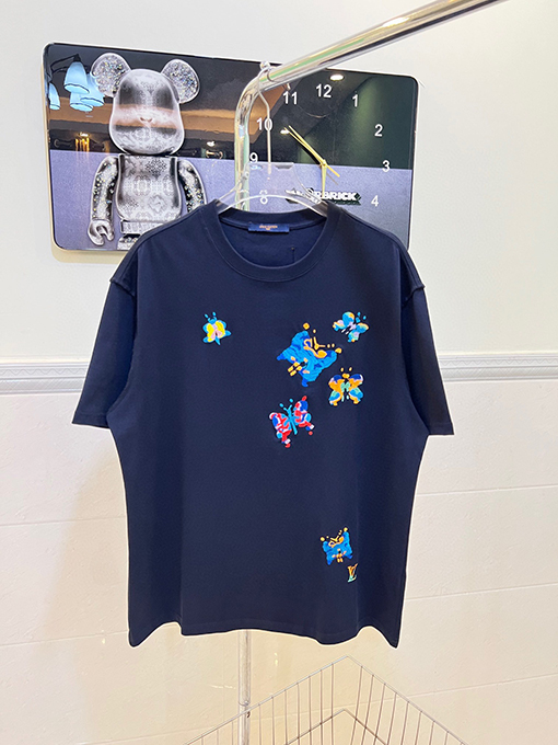 ルイヴィトン 刺繍ファッション個性半袖Tシャツ