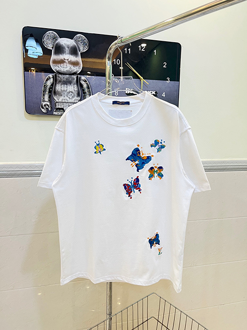 ルイヴィトン 刺繍ファッション個性半袖Tシャツ