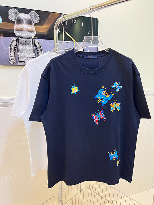 ルイヴィトン 刺繍ファッション個性半袖Tシャツ