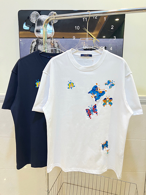 ルイヴィトン 刺繍ファッション個性半袖Tシャツ