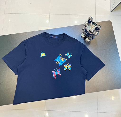 ルイヴィトン 刺繍ファッション個性半袖Tシャツ