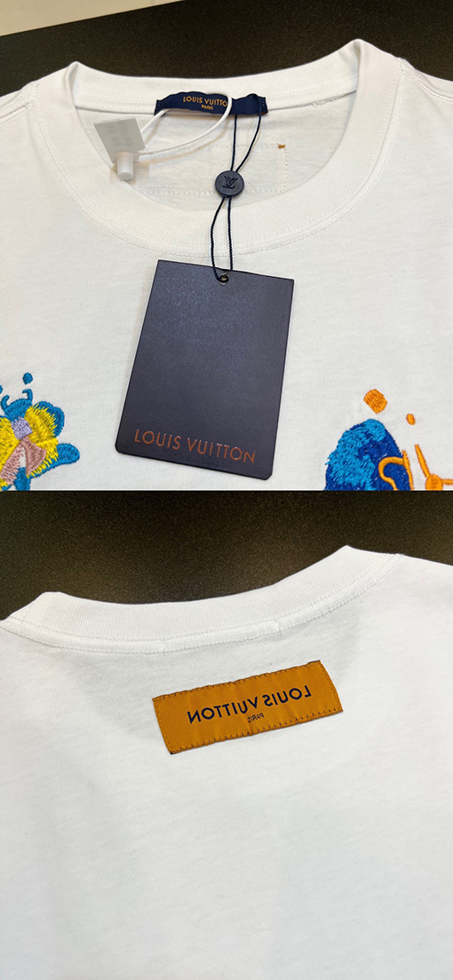 ルイヴィトン 刺繍ファッション個性半袖Tシャツ