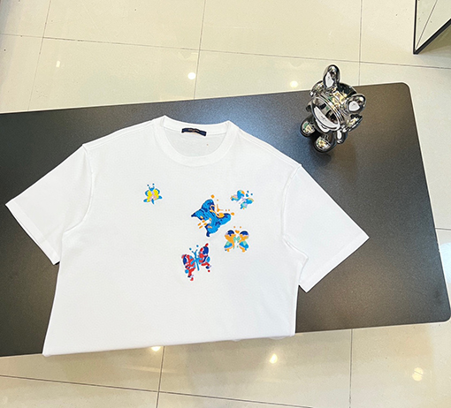 ルイヴィトン 刺繍ファッション個性半袖Tシャツ
