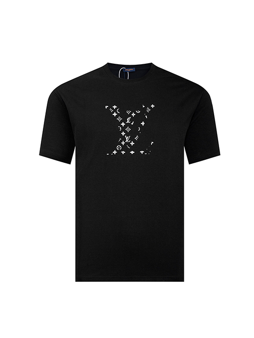 ルイヴィトン クラシックなロゴロゴプリント半袖Tシャツ
