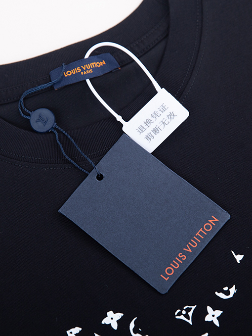 ルイヴィトン クラシックなロゴロゴプリント半袖Tシャツ