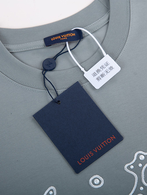 ルイヴィトン セイコービーズロゴ刺繍半袖Tシャツ