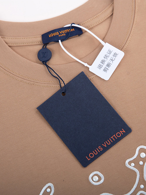 ルイヴィトン セイコービーズロゴ刺繍半袖Tシャツ