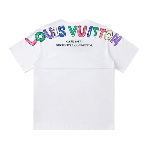 ルイヴィトン 新しいプリントTシャツ半袖Tシャツ
