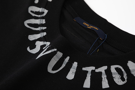 ルイヴィトン オフセット印刷された新しいラウンドネック半袖Tシャツ