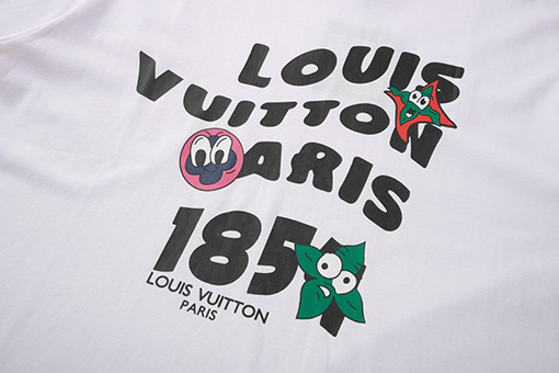 ルイヴィトン 新しいプリントラウンドネック半袖Tシャツ