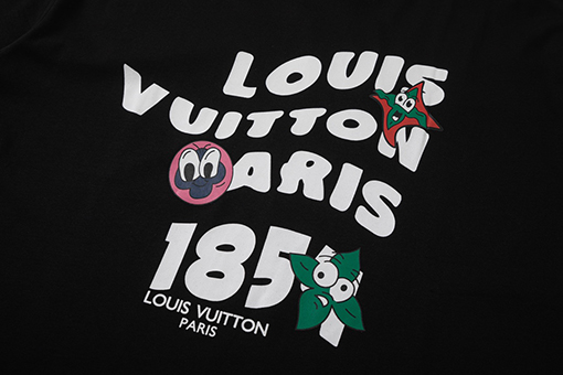 ルイヴィトン 新しいプリントラウンドネック半袖Tシャツ