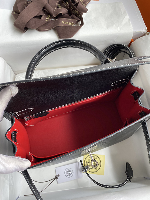 エルメス ケリー28 cm羊皮フル手縫いバッグ